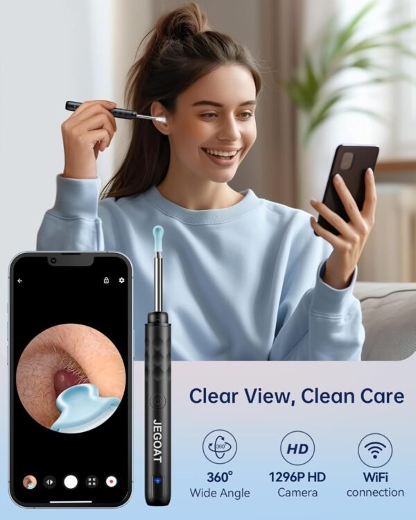 Ear Wax Removal Tool with Camera – Rechargeable Type-C Waterproof Ear Cleaner, Gift Set - Image 2