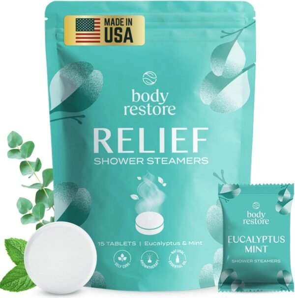 Body Restore Aromatherapy Shower Steamers 15 Pack - Eucalyptus Gift Set