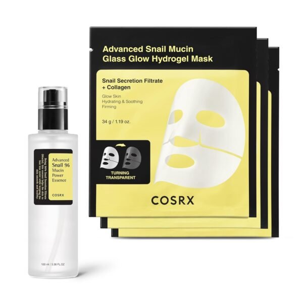 COSRX Snail 96 Essence + Hydrogel Mask 3EA - Travel Essentials & Korean Skincare