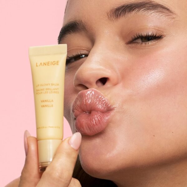 LANEIGE Lip Glowy Balm Stocking Stuffer Hydrate, Glossy, Lightweight, Moisturize & Tint with Shea Butter (Vanilla) - Image 4