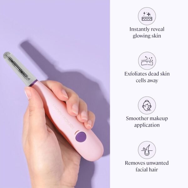 Michael Todd Beauty - Sonicsmooth – SONIC Technology Dermaplaning Tool - 2 in 1 Women’s Facial Exfoliation & Peach Fuzz Hair Removal System with 8 Weeks of Safety Edges